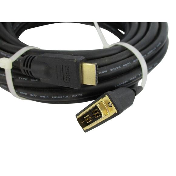 2 StarTech 30 ft HDMI to DVI-D Cables - M/M HDMIDVIMM30 - 1 New & 1 Used - Picture 4 of 4
